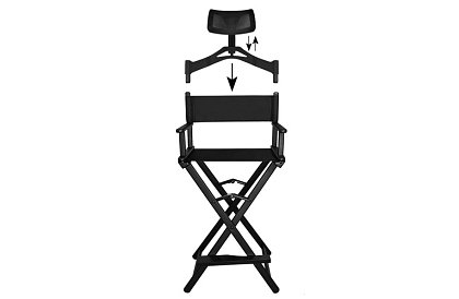 Scaun cosmetic din aluminiu cu suport pentru cap