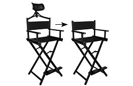 Scaun cosmetic din aluminiu cu suport pentru cap