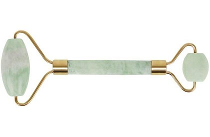 Rolă de masaj Jade pentru față + placă gua sha