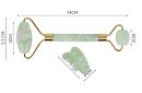 Rolă de masaj Jade pentru față + placă gua sha