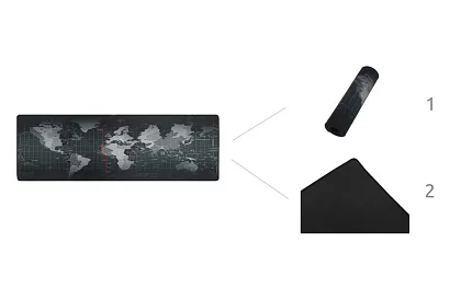 Mouse pad și tastatură XXL - Gri