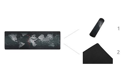 Mouse pad și tastatură XXL - Gri