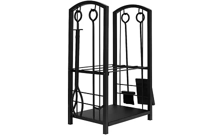 Suport pentru lemne de foc pentru șemineu cu accesorii PK011