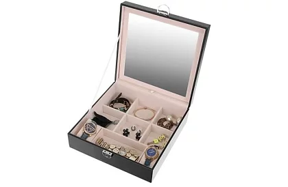 Cutie de bijuterii cu cheie BEAUTYLUSHH – Negru