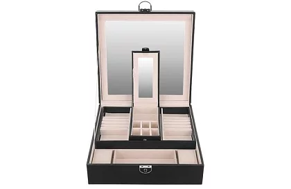 Cutie de bijuterii cu cheie BEAUTYLUSHH – Negru