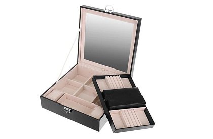 Cutie de bijuterii cu cheie BEAUTYLUSHH – Negru