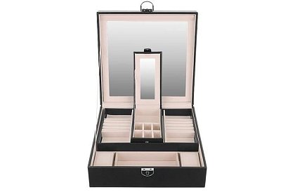 Cutie de bijuterii cu cheie BEAUTYLUSHH – Negru