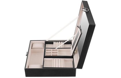 Cutie de bijuterii cu cheie BEAUTYLUSHH – Negru