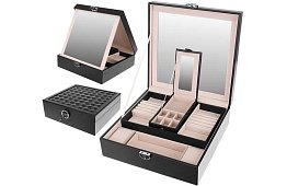 Cutie de bijuterii cu cheie BEAUTYLUSHH – Negru