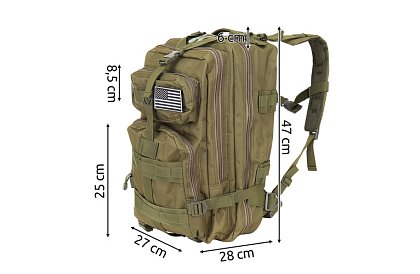 Rucsac militar tactic XL TRIZAND verde – 35 l