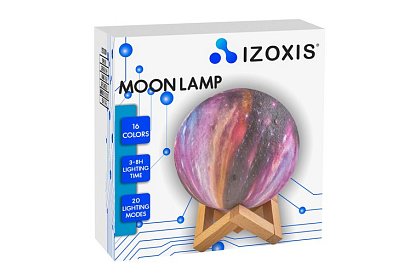 Lampa de noapte lunară – 16 culori + telecomandă