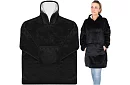 Oversize hanorac cald – negru