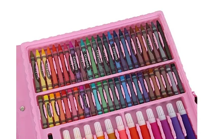 Set de pictură artistică în valiză – 168 de piese, roz