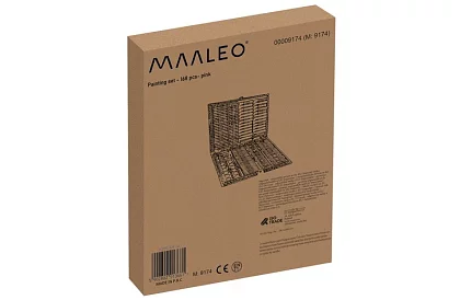 Set de pictură artistică în valiză – 168 de piese, roz