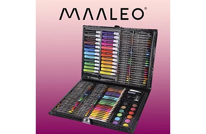 Set de pictură în valiză – 168 de piese, negru