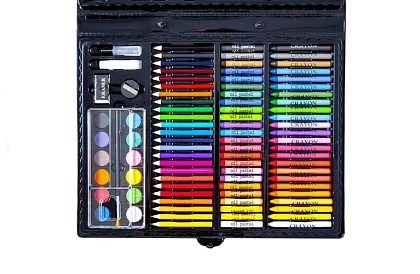 Set de pictură în valiză – 168 de piese, negru