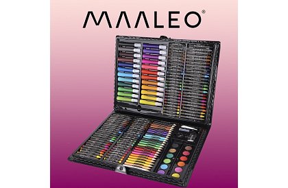 Set de pictură în valiză – 168 de piese, negru