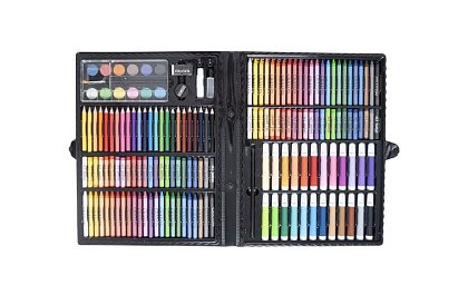 Set de pictură în valiză – 168 de piese, negru