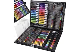 Set de pictură în valiză – 168 de piese, negru