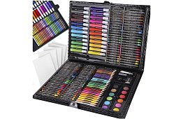 Set de pictură în valiză – 168 de piese, negru