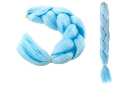 Părul împletit ombre sintetic - albastru