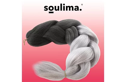 Păr sintetic ombre împletituri pentru părul negru-gri