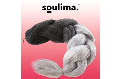 Păr sintetic ombre împletituri pentru părul negru-gri