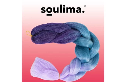 Păr sintetic ombre împletituri pentru părul albastru-violet