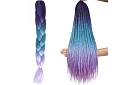 Păr sintetic ombre împletituri pentru părul albastru-violet