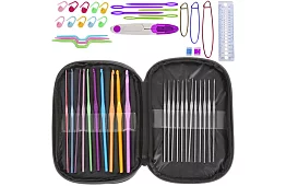 Set de croșetat – set creativ de 50 de piese în husă
