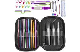 Set de croșetat – set creativ de 50 de piese în husă