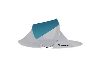 Cort de plajă 220x120x90 cm – gri-albastru