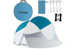 Cort de plajă 220x120x90 cm – gri-albastru