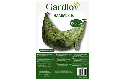 Rețeaua de hamac turistic Santiago Army 260x140 cm cu plasă împotriva țânțarilor