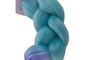 Părul împletit ombré sintetic roz-albastru-violet