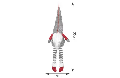 Gnomul șezând – elf gri 50 cm
