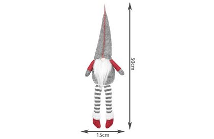 Gnomul șezând – elf gri 50 cm
