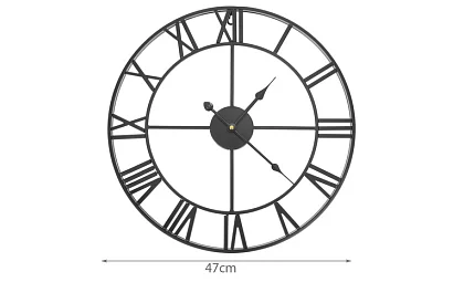 Ceas de perete retro - negru