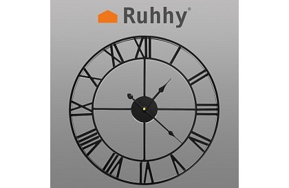 Ceas de perete retro - negru