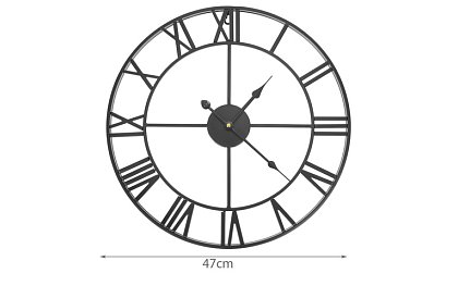 Ceas de perete retro - negru