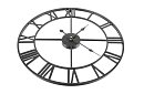 Ceas de perete retro - negru
