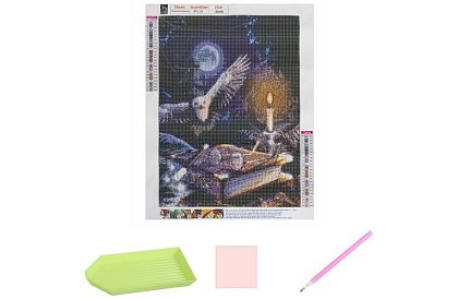 5D broderie cu diamante – bufniță, 30x40 cm