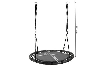 Leagăne - cuib de berze negru - 100 cm / 150 kg