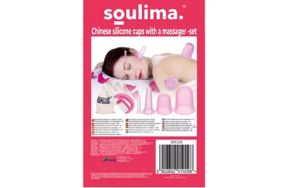 Set de unelte de masaj – 4 cupe din silicon + masaj + geantă