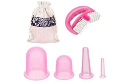 Set de unelte de masaj – 4 cupe din silicon + masaj + geantă