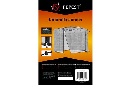 Plasă de țânțari pentru umbrelă de grădină 300 cm - neagră