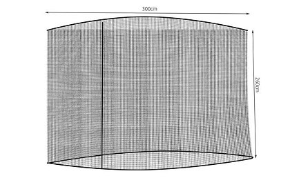 Plasă de țânțari pentru umbrelă de grădină 300 cm - neagră
