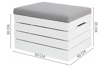 Taburet din lemn – puf ladă cu spațiu de depozitare