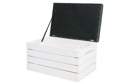 Taburet din lemn – puf ladă cu spațiu de depozitare