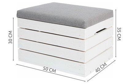 Taburet din lemn – puf ladă cu spațiu de depozitare